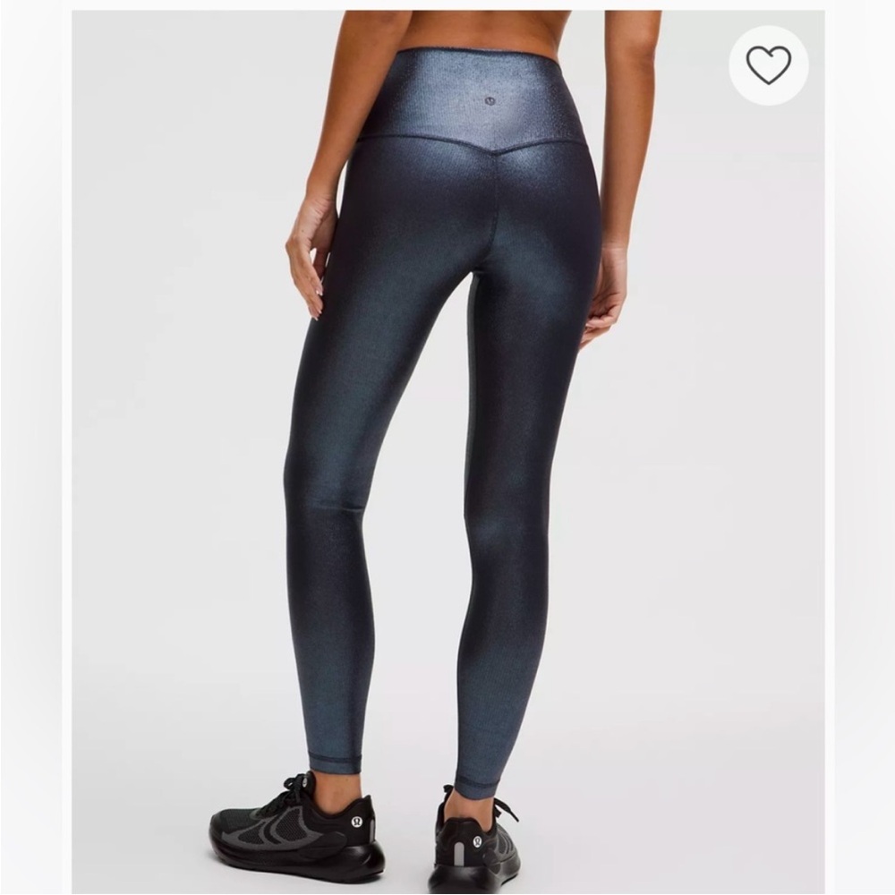 NWT Lululemon Align High Rise Ribbed Pant 25” | Radiate Foil Print Black Night